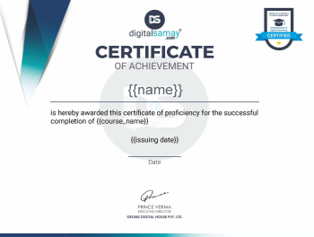 digital samay certificate sample